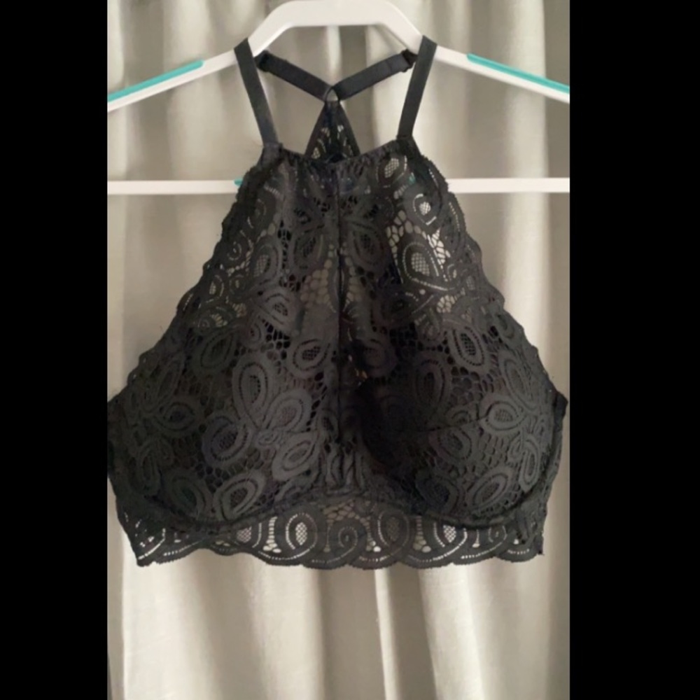 Black lace bralette